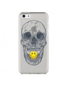 Coque iPhone 5C Tête de Mort Smiley Transparente - Rachel...