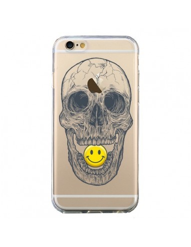 Coque iPhone 6 et 6S Tête de Mort Smiley Transparente - Rachel Caldwell
