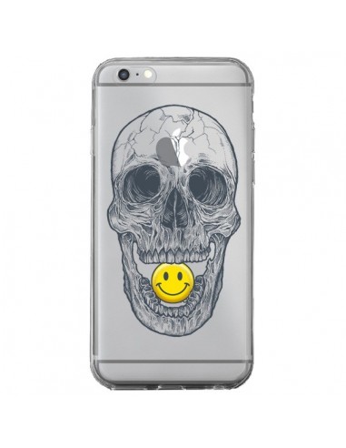 Coque iPhone 6 Plus et 6S Plus Tête de Mort Smiley Transparente - Rachel Caldwell