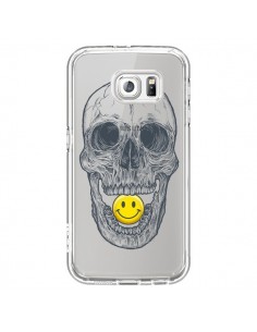 Coque Tête de Mort Smiley Transparente pour Samsung...