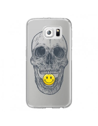 Coque Tête de Mort Smiley Transparente pour Samsung Galaxy S6 Edge - Rachel Caldwell