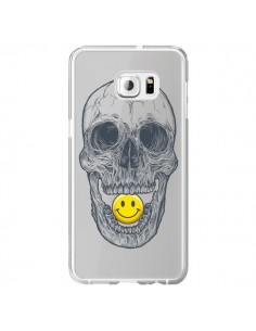 Coque Tête de Mort Smiley Transparente pour Samsung...