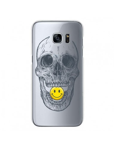 Coque Tête de Mort Smiley Transparente pour Samsung Galaxy S7 - Rachel Caldwell