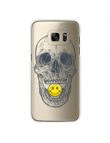 Coque Tête de Mort Smiley Transparente pour Samsung Galaxy S7 Edge - Rachel Caldwell