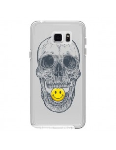 Coque Tête de Mort Smiley Transparente pour Samsung...