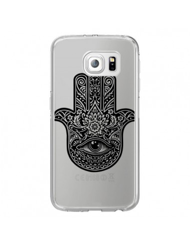 Coque Hamsa Cinq Doigts Main Mauvais Oeil Transparente pour Samsung Galaxy S6 Edge - Rachel Caldwell