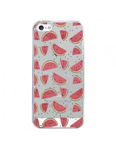 Coque iPhone 5/5S et SE Pasteques Watermelon Fruit Transparente - Dricia Do