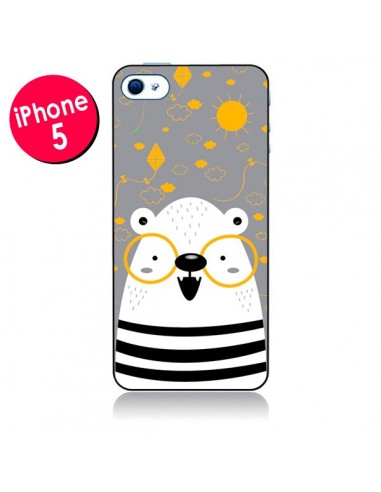 Coque Ours à lunettes pour iPhone 5 - Maria Jose Da Luz