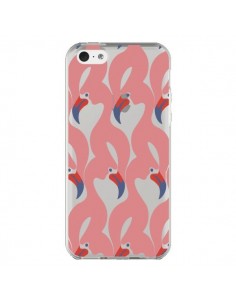 Coque iPhone 5C Flamant Rose Flamingo Transparente -...