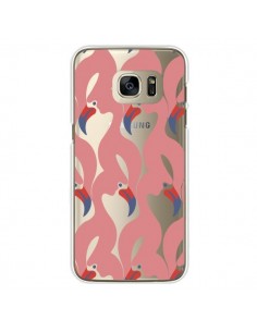 Coque Flamant Rose Flamingo Transparente pour Samsung...