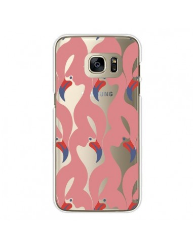 Coque Flamant Rose Flamingo Transparente pour Samsung Galaxy S7 Edge - Dricia Do