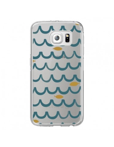 Coque Poisson Fish Water Transparente pour Samsung Galaxy S6 Edge - Dricia Do