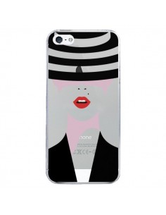 Coque iPhone 5/5S et SE Femme Chapeau Hat Lady...