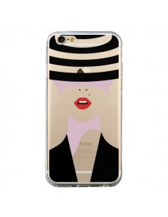 Coque iPhone 6 et 6S Femme Chapeau Hat Lady Transparente...
