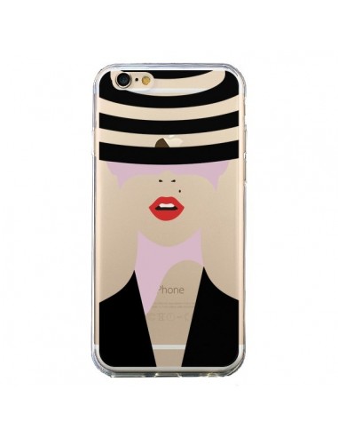 Coque iPhone 6 et 6S Femme Chapeau Hat Lady Transparente - Dricia Do