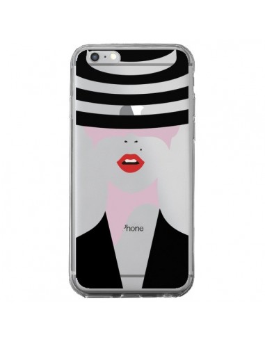 Coque iPhone 6 Plus et 6S Plus Femme Chapeau Hat Lady Transparente - Dricia Do