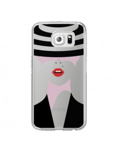 Coque Femme Chapeau Hat Lady Transparente pour Samsung...