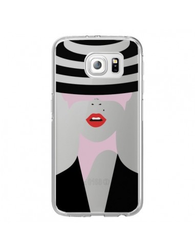 Coque Femme Chapeau Hat Lady Transparente pour Samsung Galaxy S6 Edge - Dricia Do