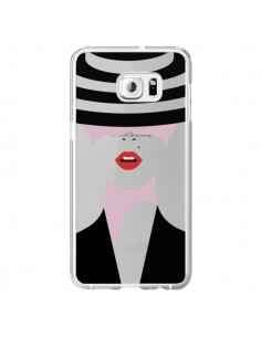 Coque Femme Chapeau Hat Lady Transparente pour Samsung...