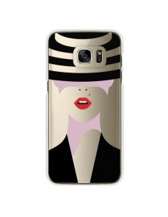 Coque Femme Chapeau Hat Lady Transparente pour Samsung...