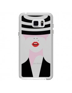 Coque Femme Chapeau Hat Lady Transparente pour Samsung...