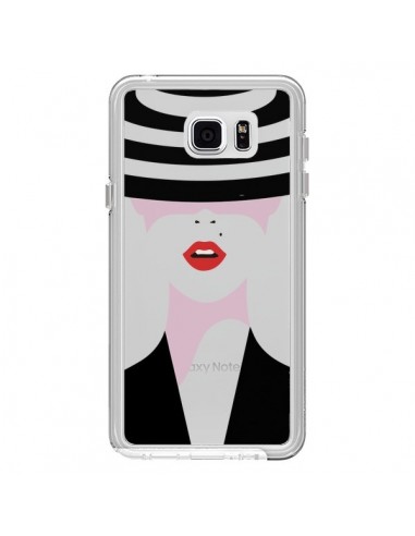 Coque Femme Chapeau Hat Lady Transparente pour Samsung Galaxy Note 5 - Dricia Do