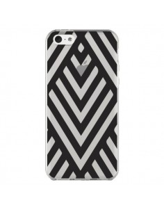 Coque iPhone 5C Geometric Azteque Noir Transparente -...