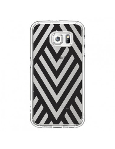Coque Geometric Azteque Noir Transparente pour Samsung Galaxy S6 - Dricia Do