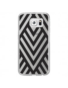 Coque Geometric Azteque Noir Transparente pour Samsung...