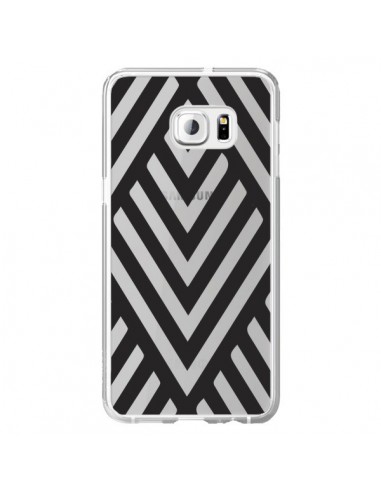 Coque Geometric Azteque Noir Transparente pour Samsung Galaxy S6 Edge Plus - Dricia Do