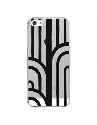 Coque iPhone 5/5S et SE Geometric Noir Transparente - Dricia Do