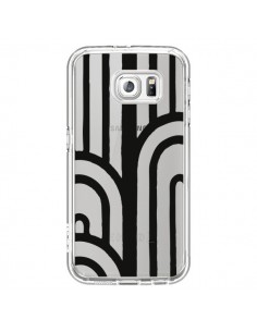 Coque Geometric Noir Transparente pour Samsung Galaxy S6...