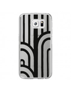 Coque Geometric Noir Transparente pour Samsung Galaxy S6...
