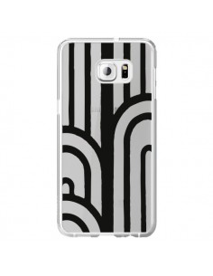Coque Geometric Noir Transparente pour Samsung Galaxy S6...