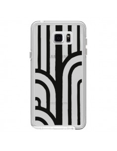 Coque Geometric Noir Transparente pour Samsung Galaxy...