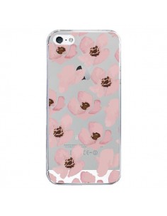 Coque iPhone 5/5S et SE Fleurs Roses Flower Transparente...