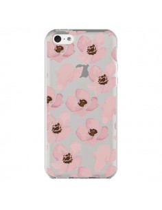 Coque iPhone 5C Fleurs Roses Flower Transparente - Dricia Do