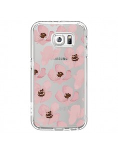 Coque Fleurs Roses Flower Transparente pour Samsung...