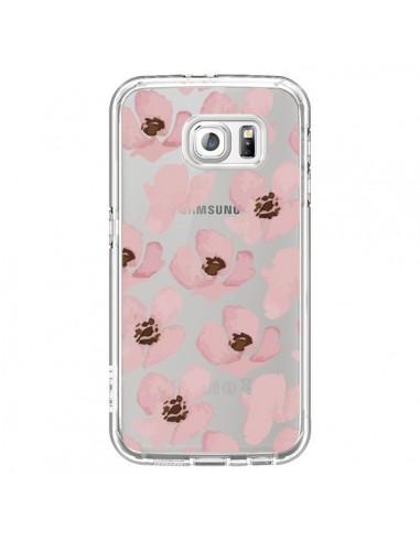 Coque Fleurs Roses Flower Transparente pour Samsung Galaxy S6 - Dricia Do