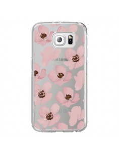 Coque Fleurs Roses Flower Transparente pour Samsung...
