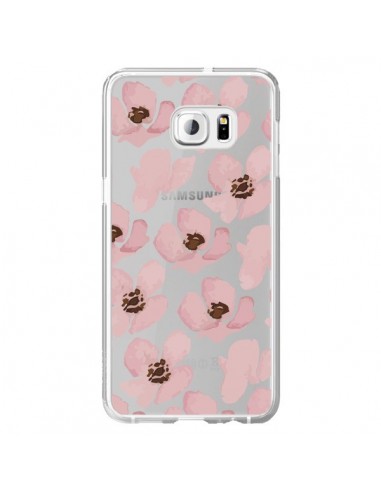 Coque Fleurs Roses Flower Transparente pour Samsung Galaxy S6 Edge Plus - Dricia Do