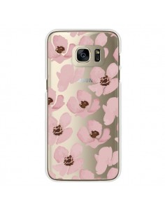 Coque Fleurs Roses Flower Transparente pour Samsung...