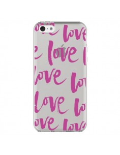 Coque iPhone 5C Love Love Love Amour Transparente -...