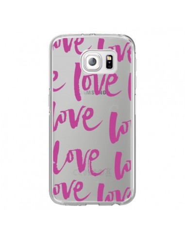 Coque Love Love Love Amour Transparente pour Samsung Galaxy S6 Edge - Dricia Do