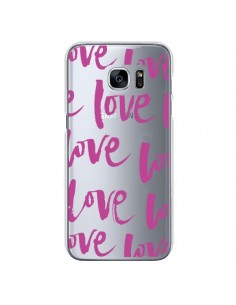 Coque Love Love Love Amour Transparente pour Samsung...