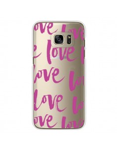 Coque Love Love Love Amour Transparente pour Samsung...