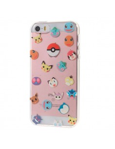 Coque iPhone 5/5S et SE Tête de Pokemons Pokeball...