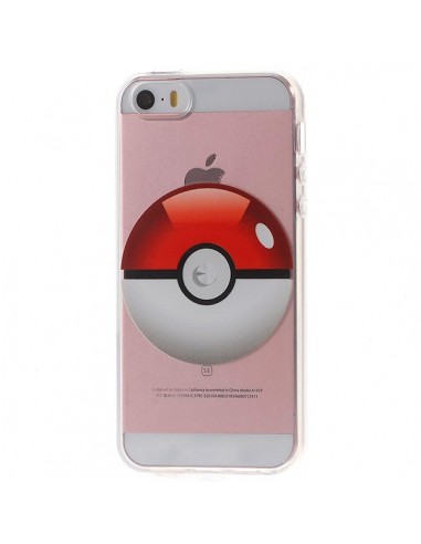 Coque iPhone 5/5S et SE Pokeball Pokemon Transparente en silicone semi-rigide TPU