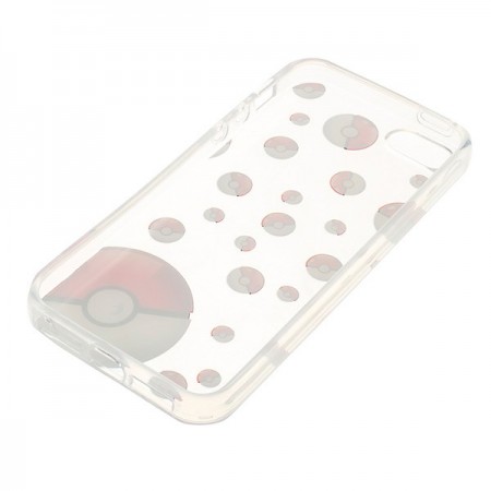Coque iPhone 5/5S et SE Pokeball Miniature Pokemon Transparente en silicone semi-rigide TPU