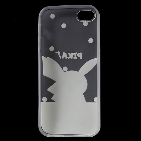 Coque iPhone 5/5S et SE Pikachu Jaune Pokemon Transparente en silicone semi-rigide TPU